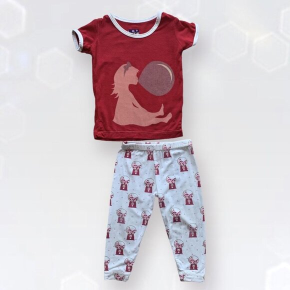 Kickee Pants Bubblegum Bamboo Pajamas - Picture 1 of 11